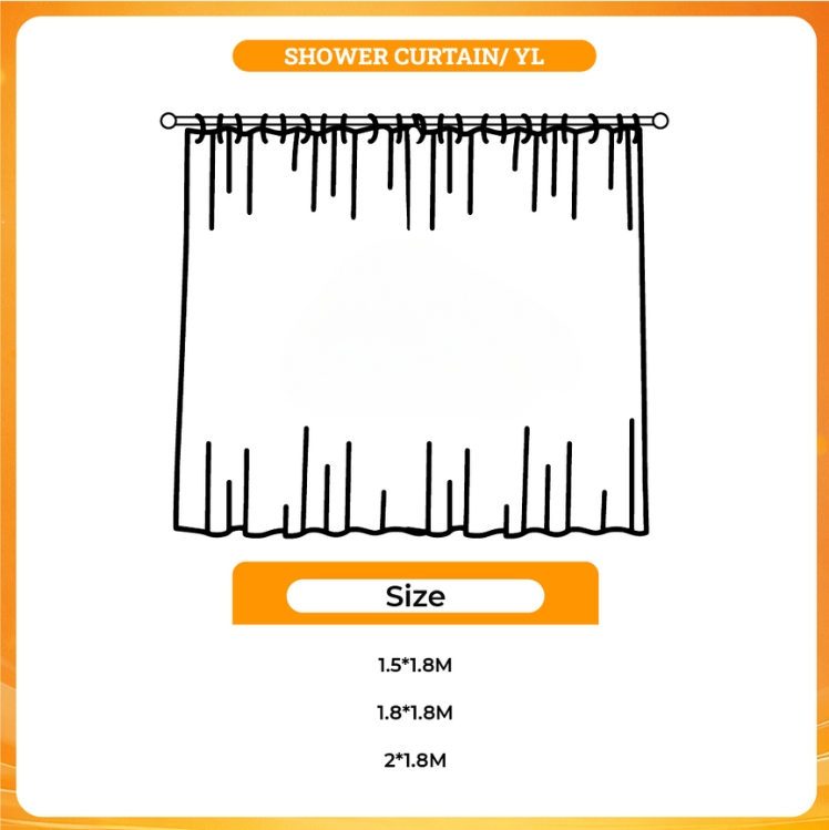 3D shower curtain - Paradise Kiss Store