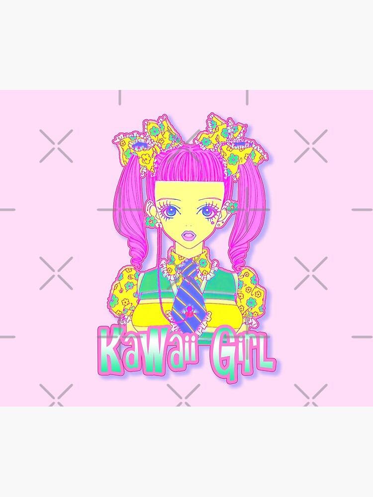 Paradise Kiss Pastel Kawaii Girl Light Pink Tapestry - Image 2