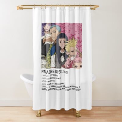 Paradise Kiss Illustrative Shower Curtain