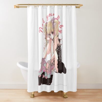 Not Your Baby V2 Pink Shower Curtain