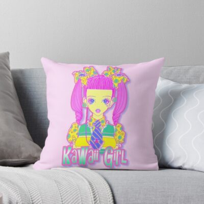 Paradise Kiss Pastel Kawaii Girl Light Pink Throw Pillow