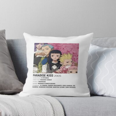 Paradise Kiss Illustrative Throw Pillow